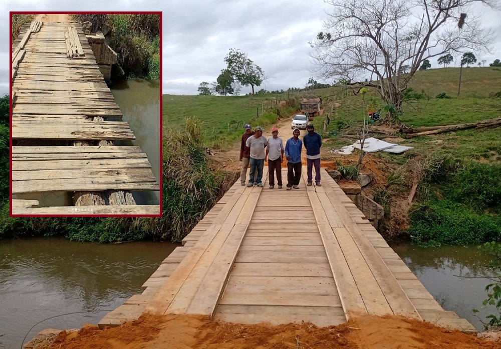 SEMTE entrega no Córrego do Ouro  a 107ª ponte construída desde 2021 
