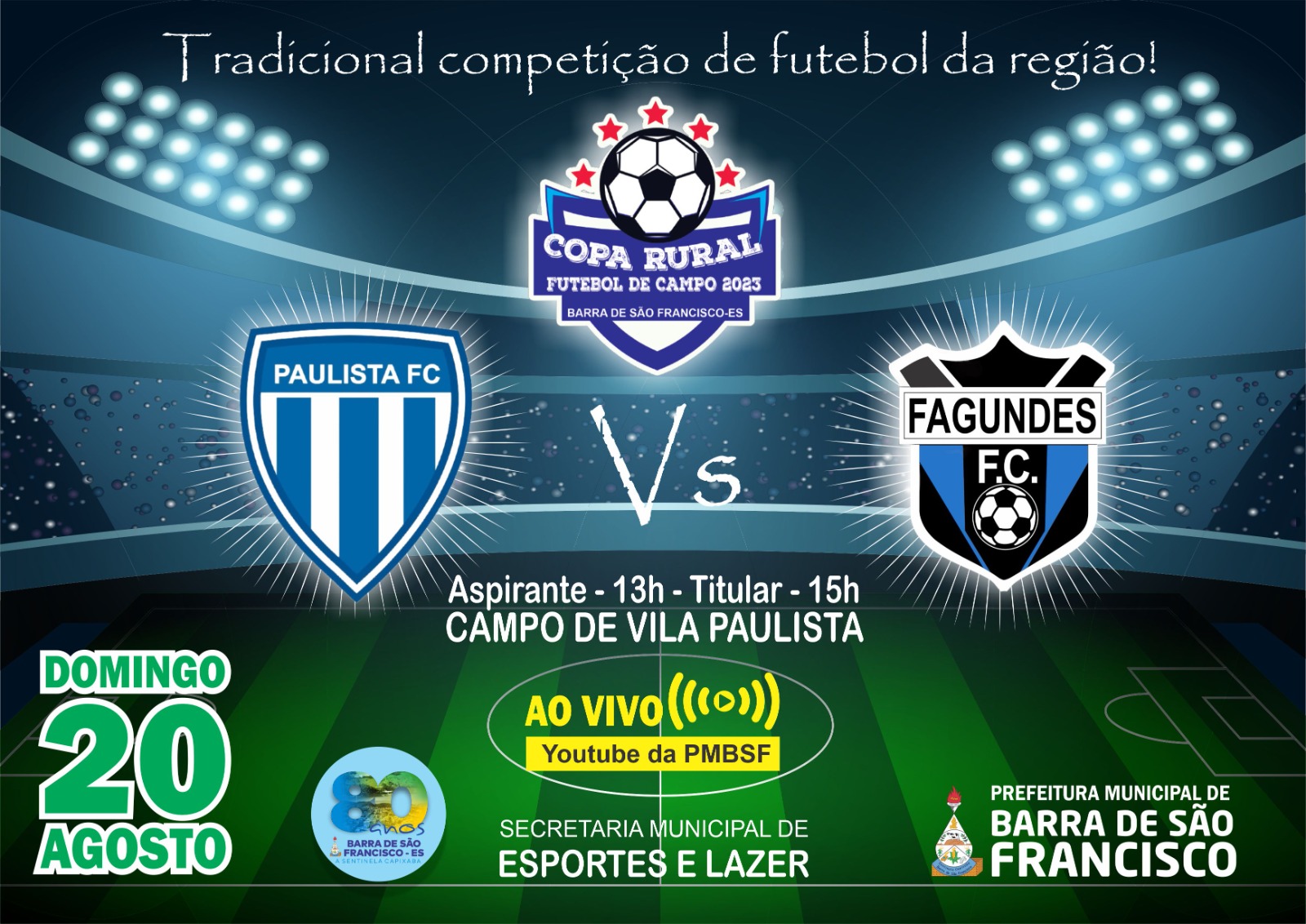 Paulista e Fagundes abrem a Copa Rural 2023 com transmissão ao vivo no domingo (20)