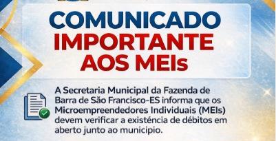 Prefeitura orienta MEIs sobre regularização de débitos municipais em Barra de São Francisco