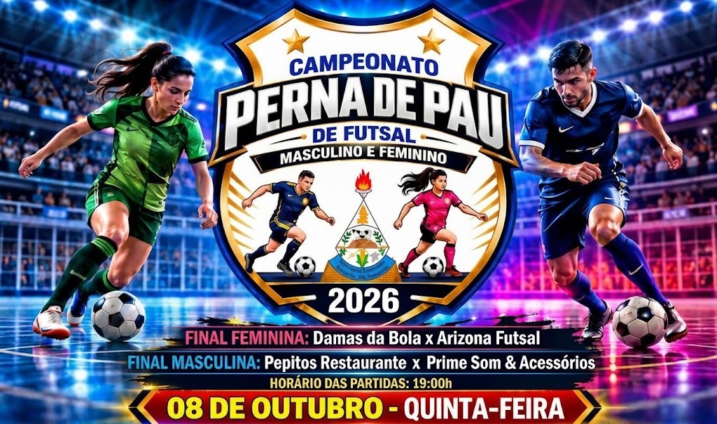 Imagem da notícia: É decisão! Campeonato Perna de Pau de Futsal conhece seus campeões nesta quinta-feira (8)