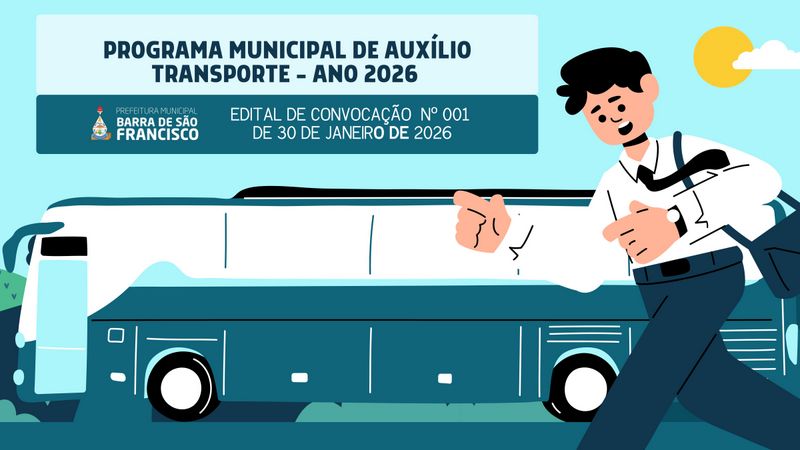 Imagem da notícia: RESULTADO FINAL DO PROGRAMA MUNICIPAL DE AUXILIO TRANSPORTE A ESTUDANTES UNIVERSITÁRIOS E DE CURSO TÉCNICOS