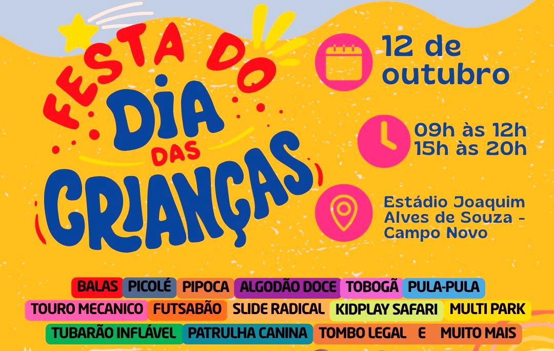Imagem da notícia: Prefeitura promove Festa do Dia das Crianças no Estádio Municipal