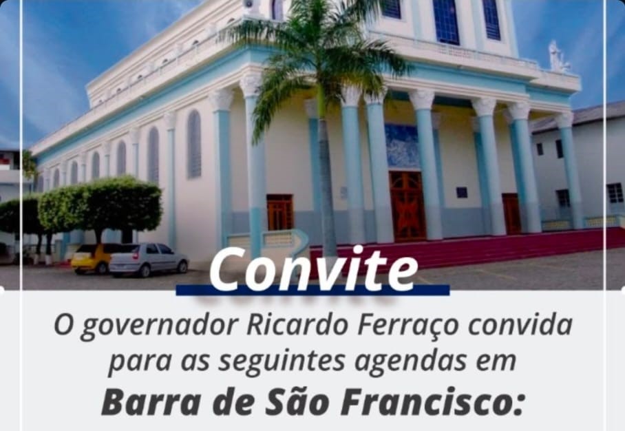 Imagem da notícia: Prefeitura de Barra de São Francisco convida população para recepcionar governador Ricardo Ferraço em agenda de inaugurações e anúncios de investimentos