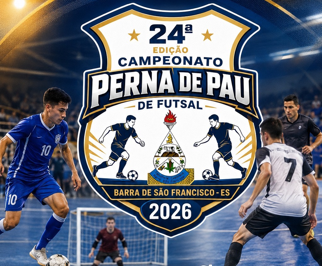 Inscrições para a 24ª Copa Municipal Perna de Pau de Futsal estão abertas em Barra de São Francisco