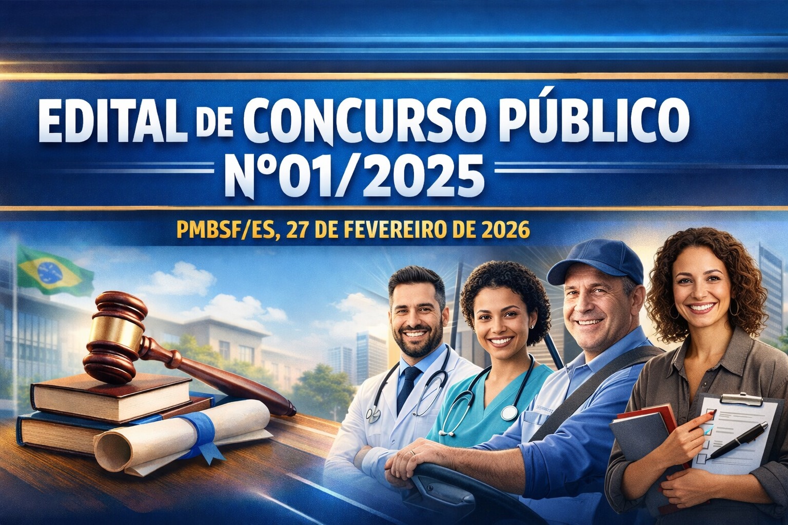 Imagem da notícia: EDITAL DE CONCURSO PÚBLICO Nº01/2025,  27 DE FEVEREIRO DE 2026