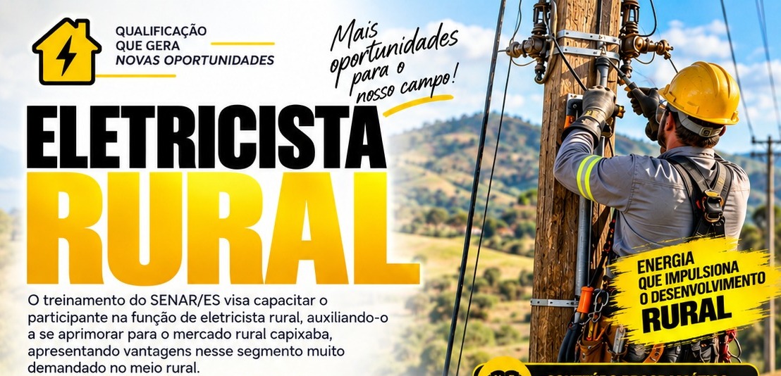 Imagem da notícia: Prefeitura e SENAR promovem curso de Eletricista Rural em Barra de São Francisco