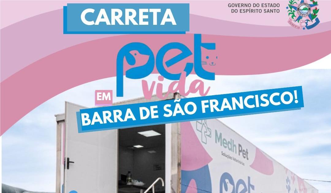 Imagem da notícia: Barra de São Francisco recebe Carreta Pet Vida com atendimento gratuito para animais