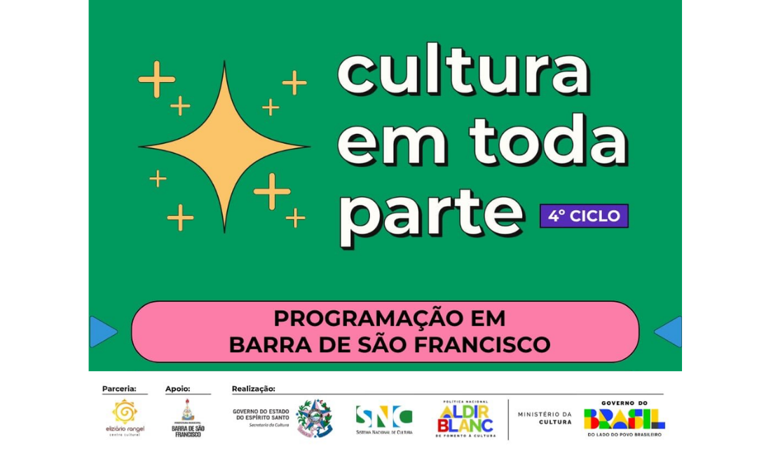 Imagem da notícia: Cultura em Toda Parte | Oficina de teatro abre programação cultural com inscrições disponíveis em Barra de São Francisco