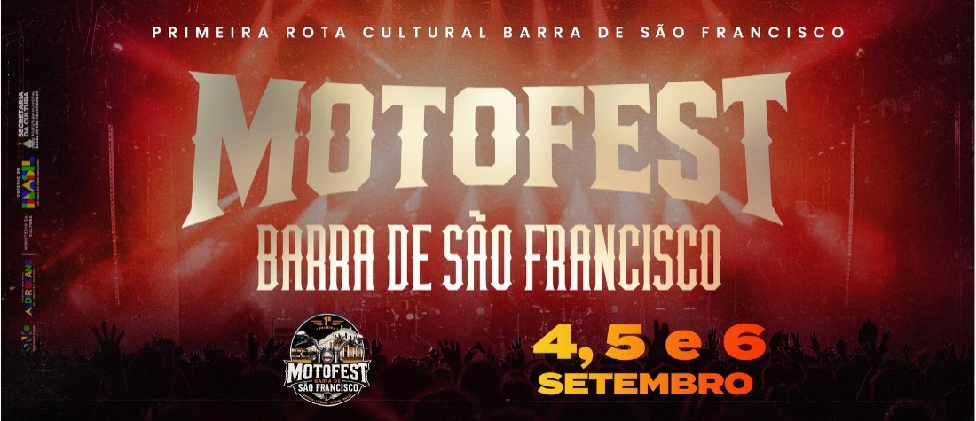 Imagem da notícia: Barra de São Francisco se prepara para receber a 1ª Motofest entre os dias 4 e 6 de setembro
