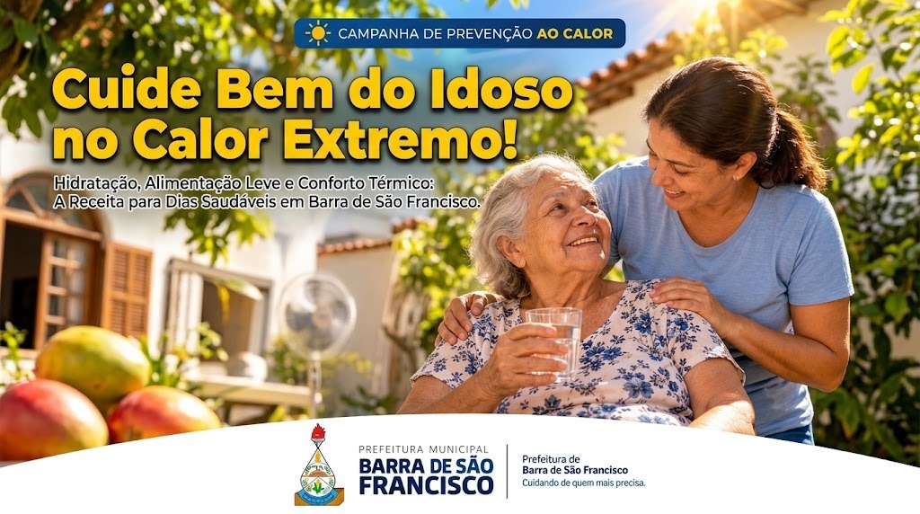 Imagem da notícia: Prefeitura alerta para cuidados com a saúde dos idosos durante dias de calor extremo