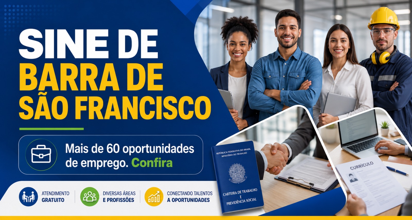 Sine disponibiliza 68 vagas de emprego nesta quarta-feira (10)